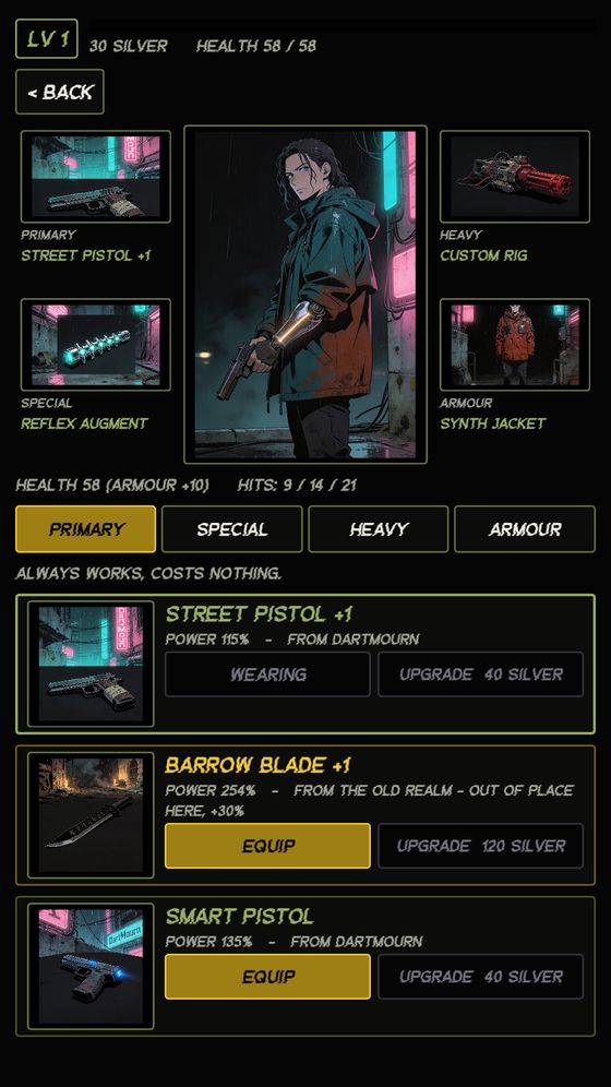 Gear in four slots