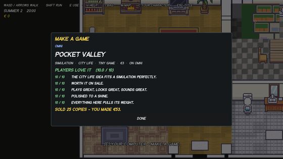 A game's reviews